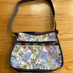 Lesportsac Classic Handbag Shoulder Bag Hobo Purse Boho Floral Adjustable